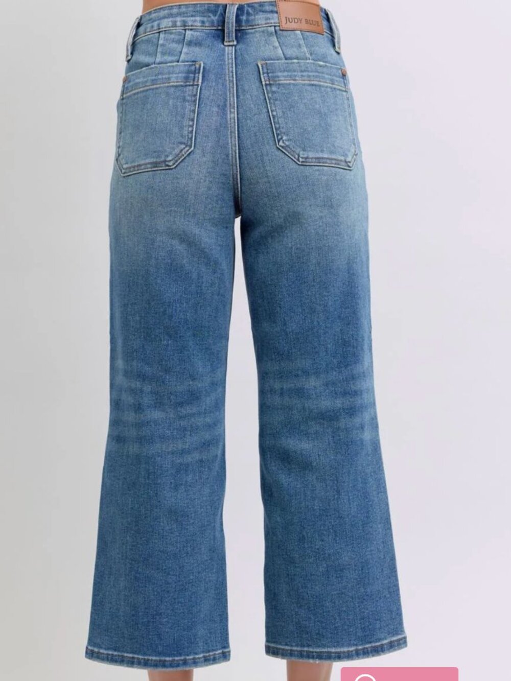 Judy Blue High Waist Crop Wide Leg Denim Jeans 15/32 - Picture 9 of 9